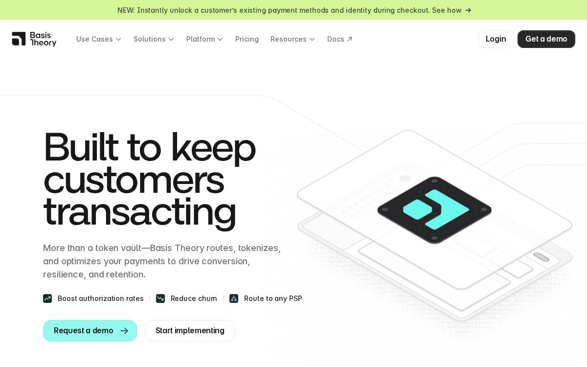 Basis Theory website preview
