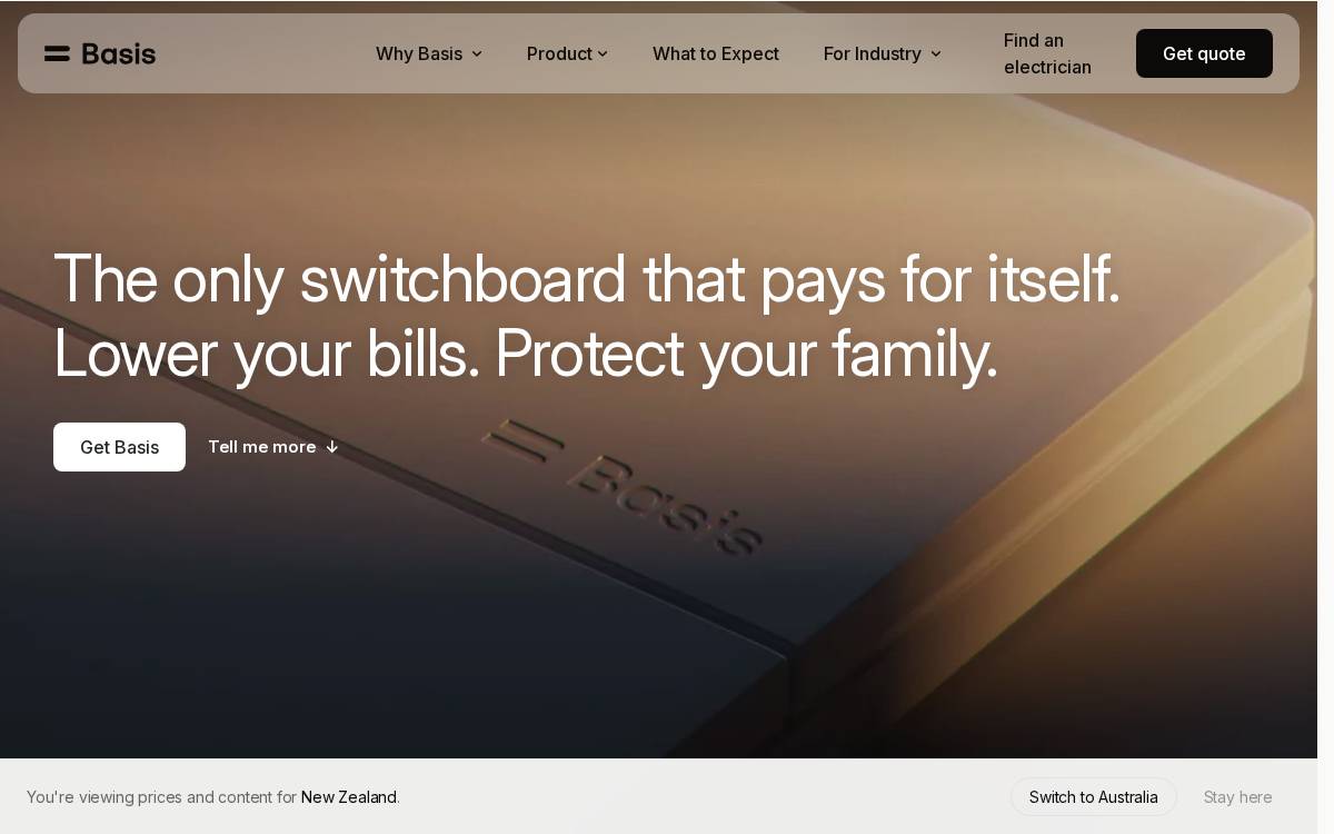 Basis website preview