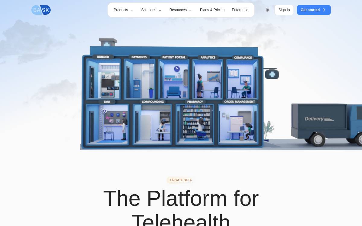 Bask Health website preview