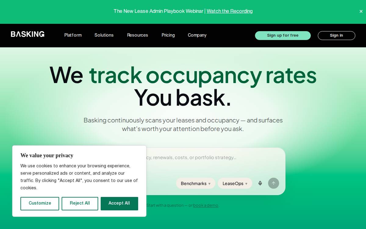 Basking Automation website preview