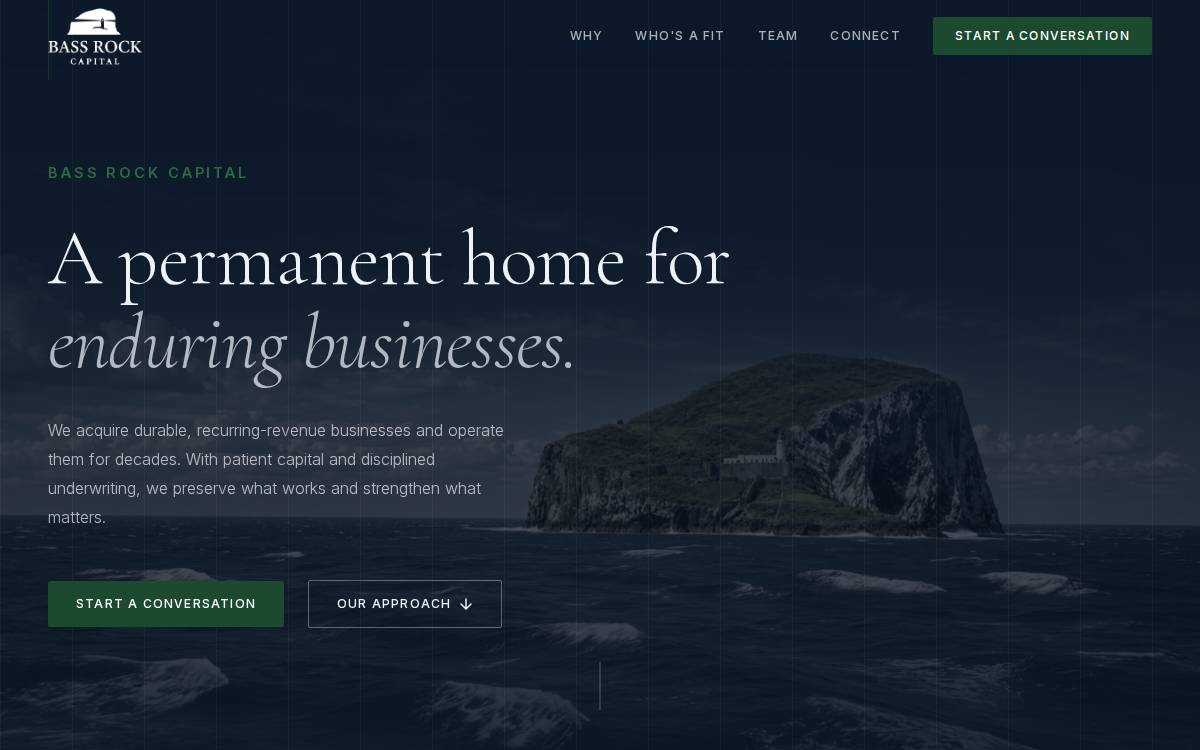 Bass Rock Capital website preview