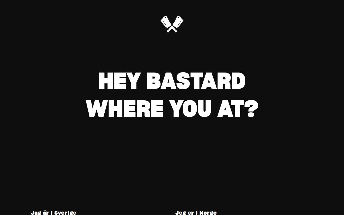 Bastard Burgers website preview