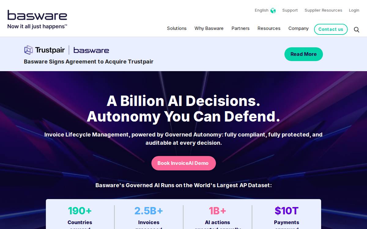 Basware website preview