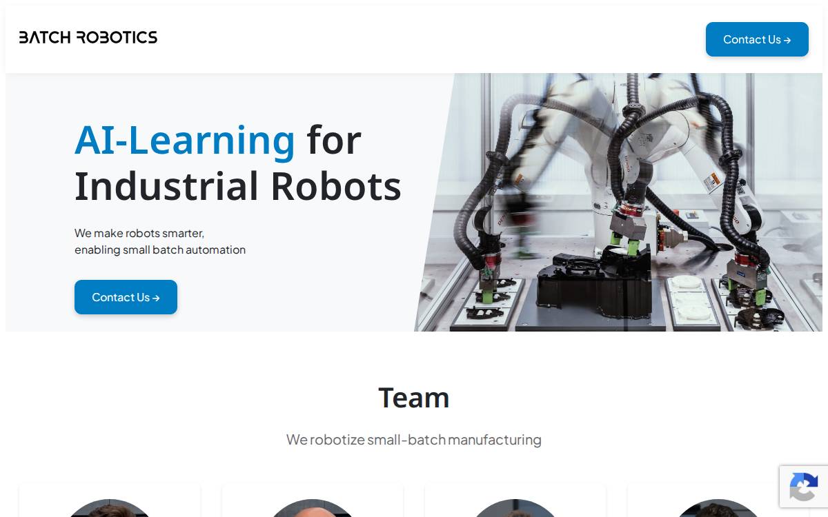 Batch Robotics website preview