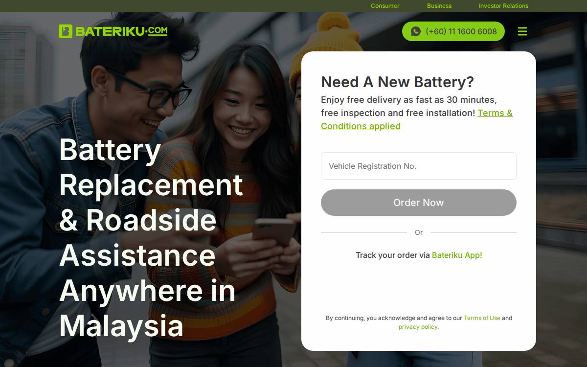 Bateriku website preview