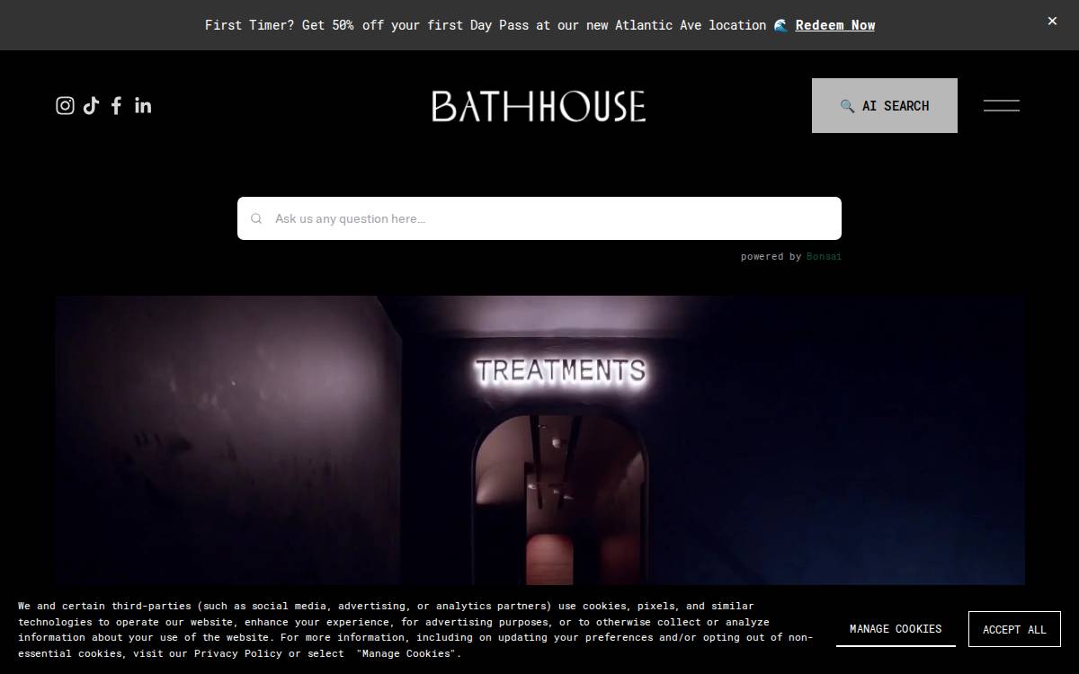 Bathhouse website preview