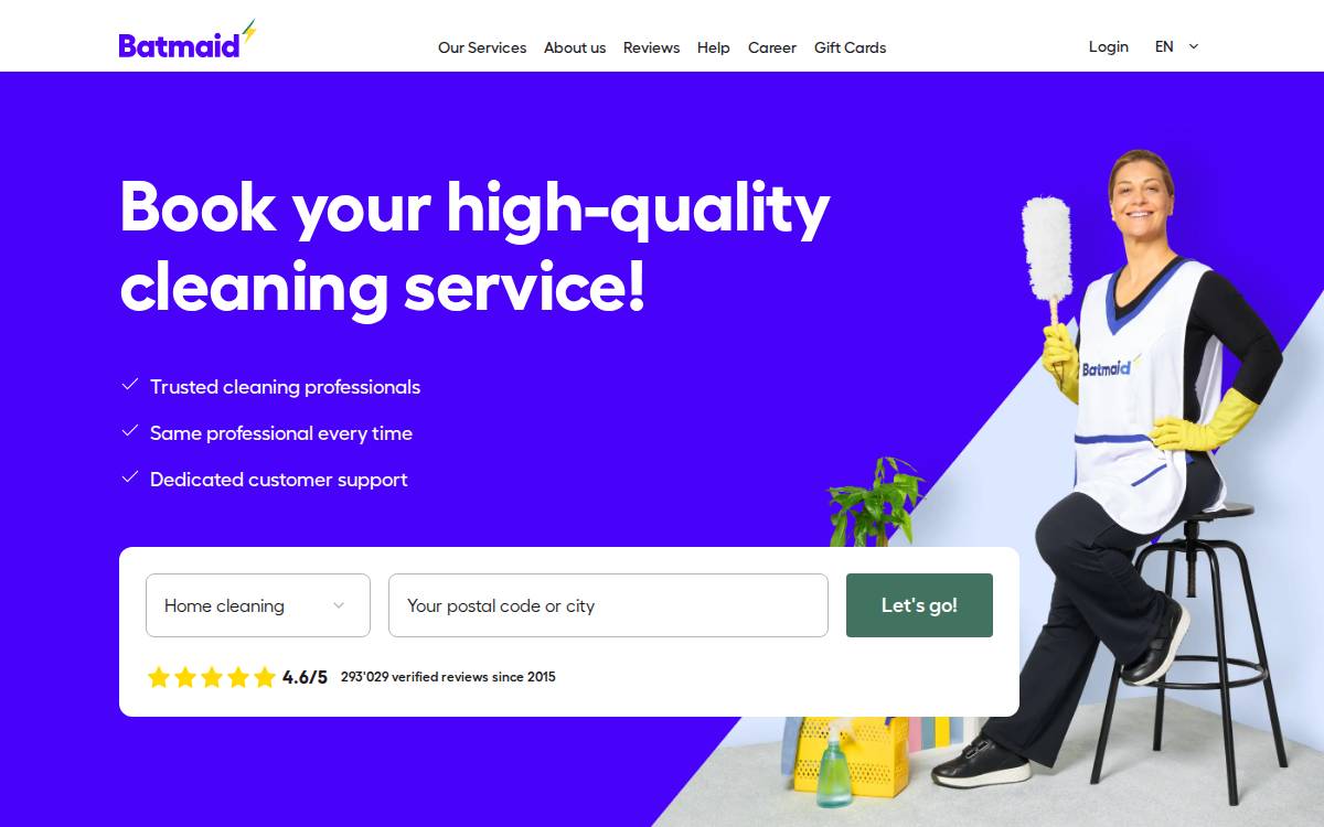 Batmaid website preview