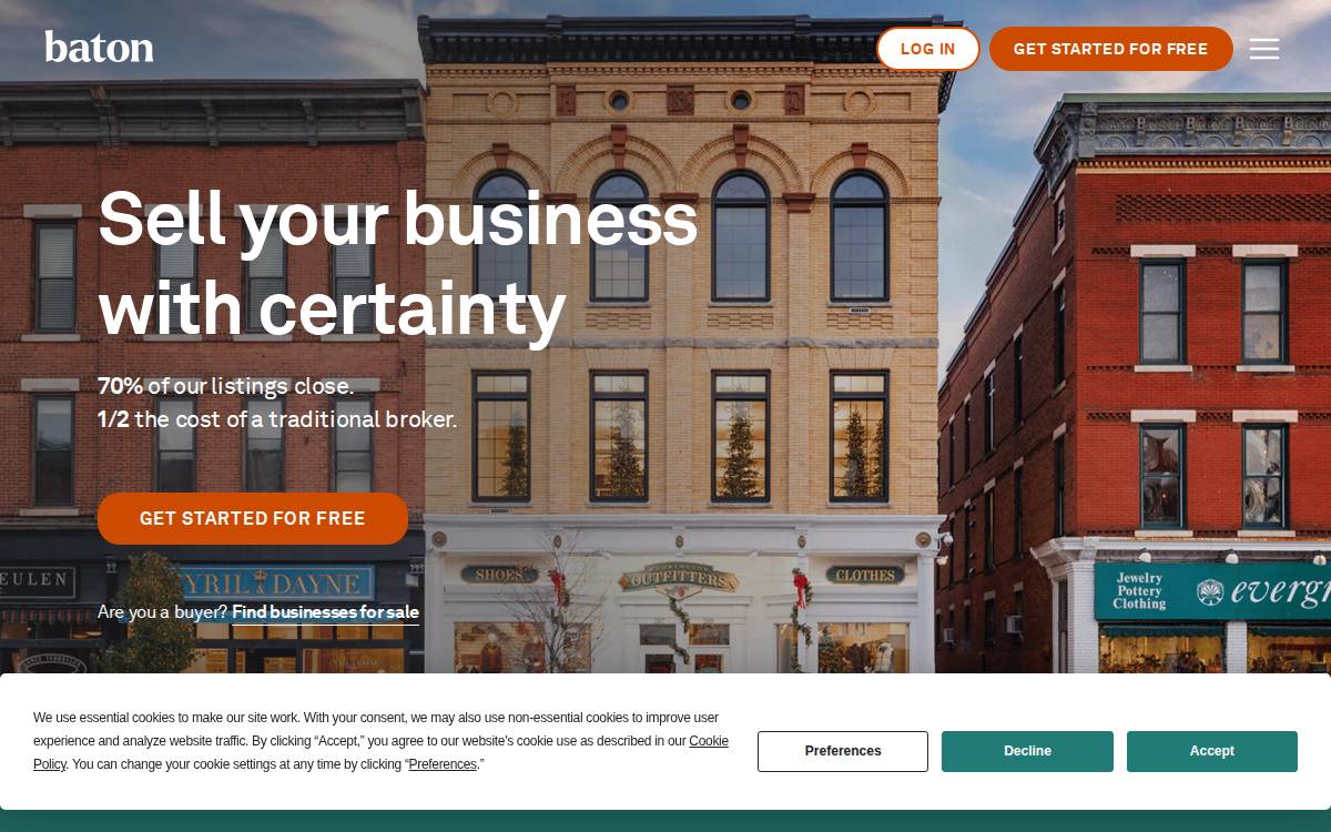 Baton Market website preview