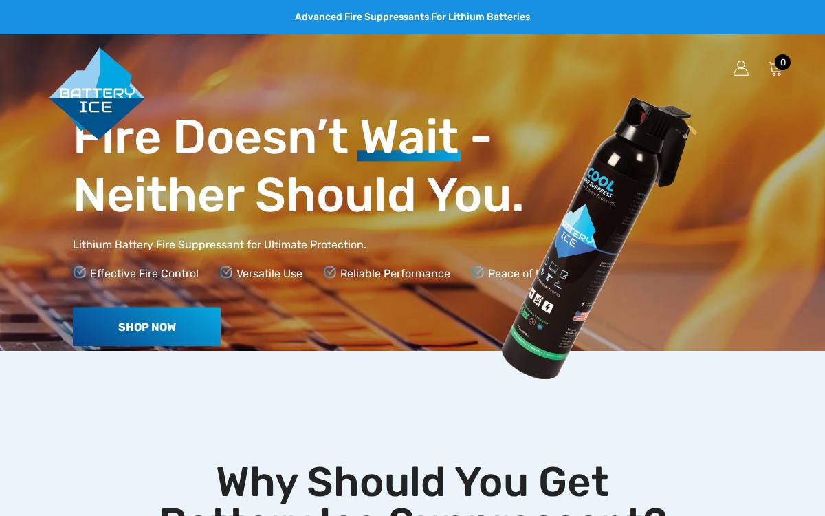 Battery Ice website preview