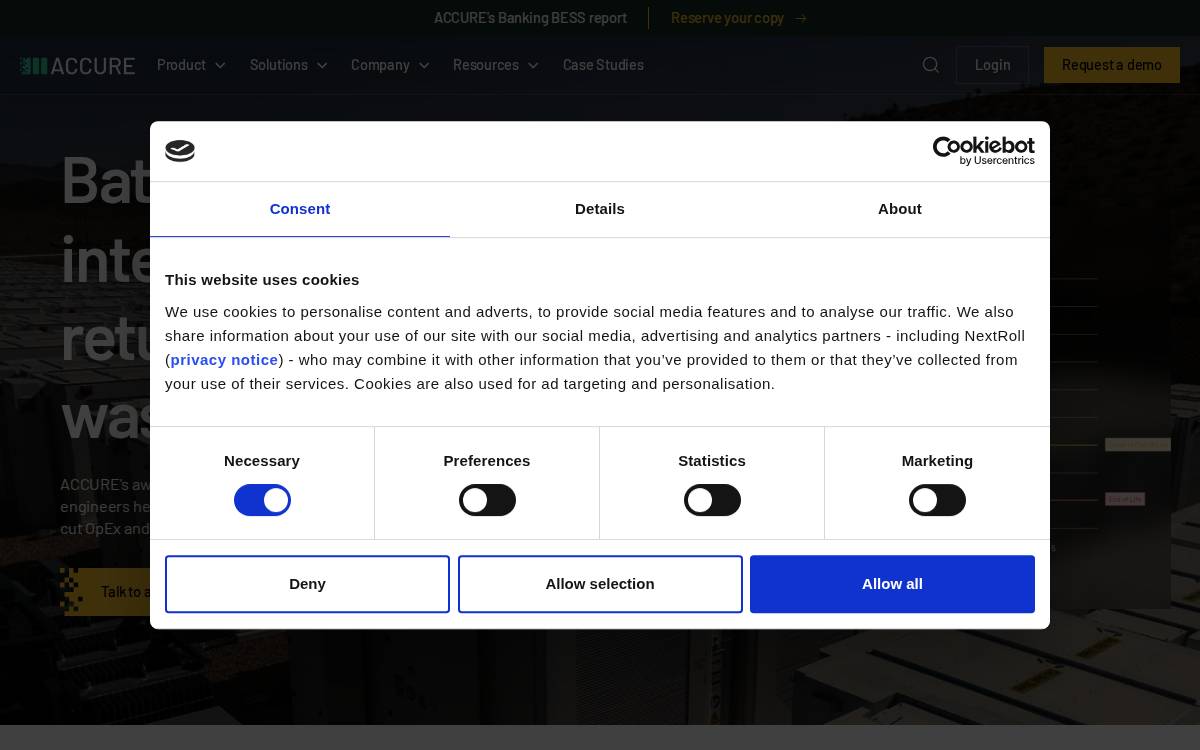 Battery Intelligence website preview