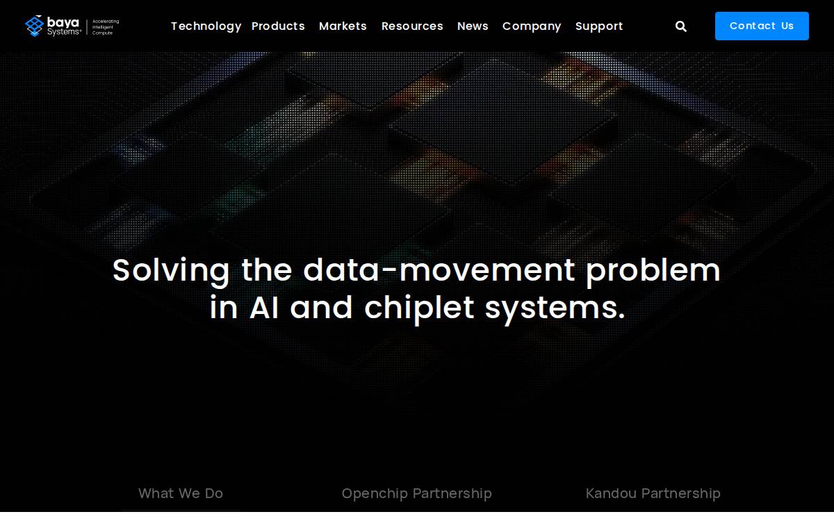 Baya Systems website preview