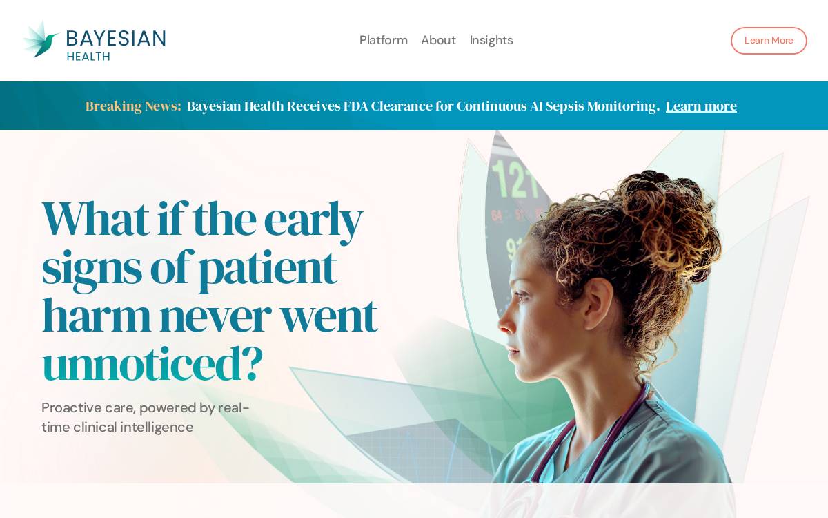 Bayesian Health website preview