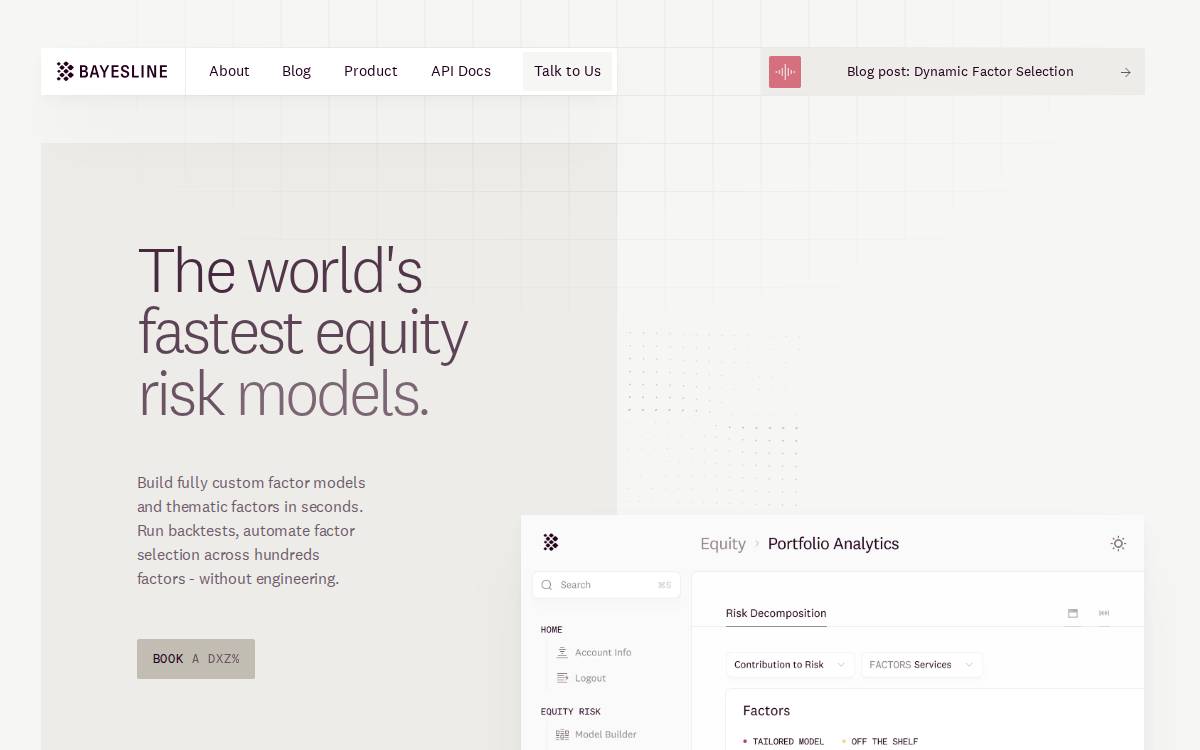 Bayesline website preview
