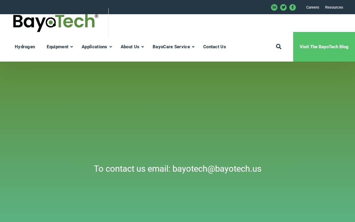 Bayotech website preview