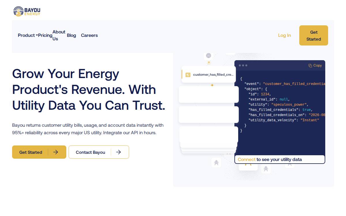 Bayou Energy website preview