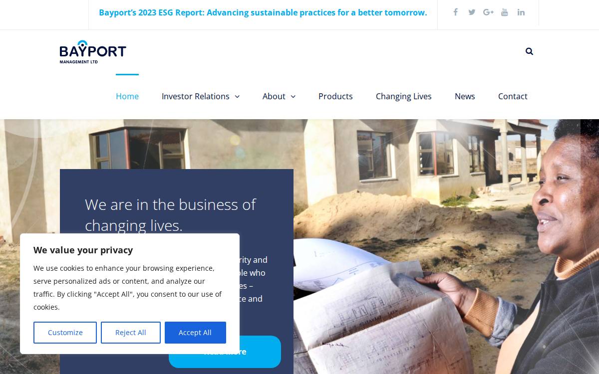 Bayport Management website preview