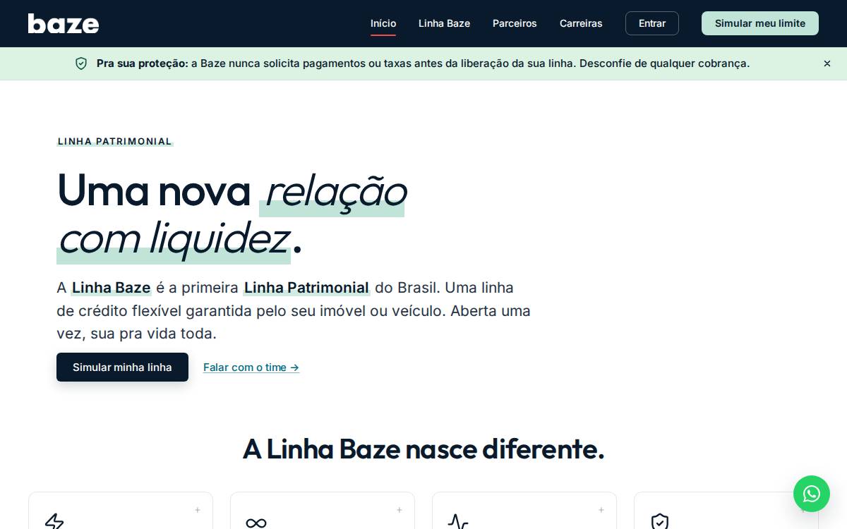 Baze website preview