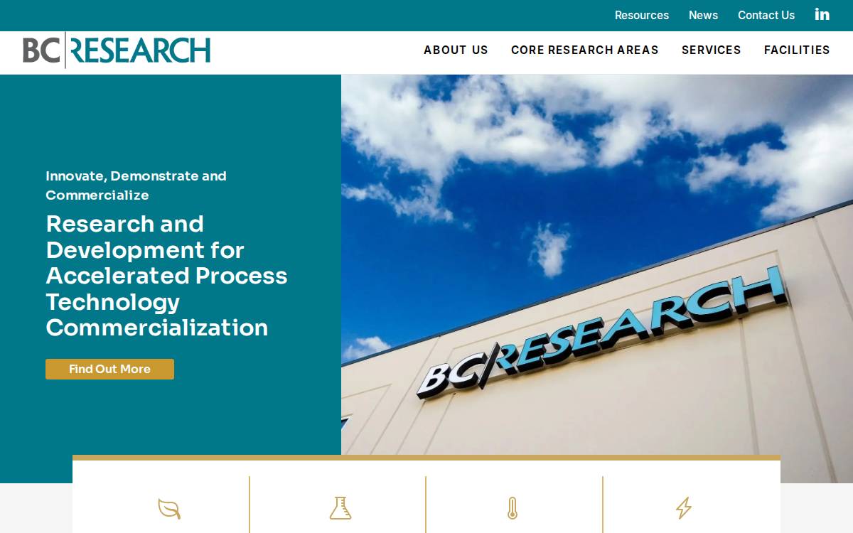 BC Research Inc. website preview
