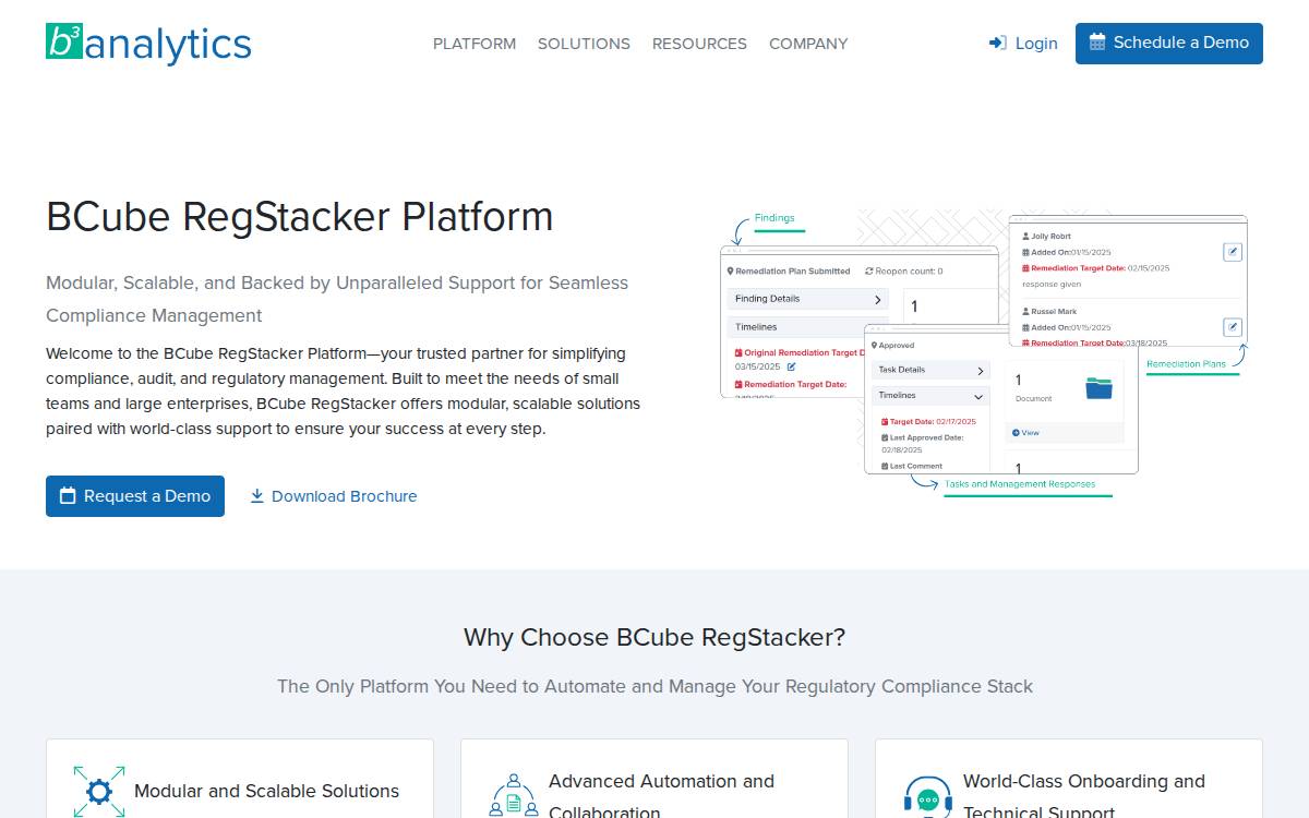 BCube Analytics website preview