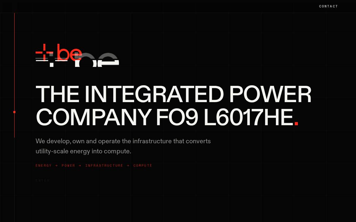 BE Company website preview