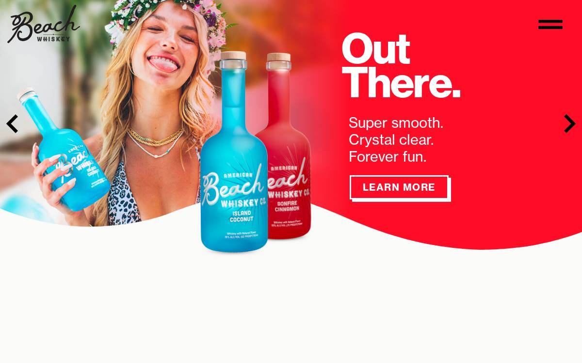 Beach Whiskey website preview