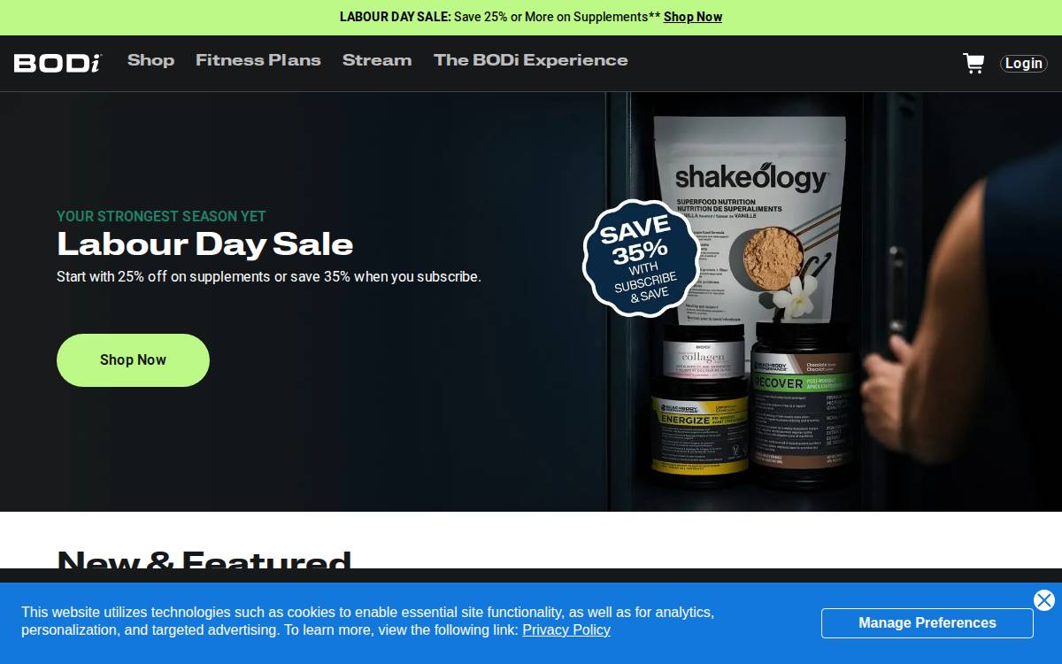 Beachbody website preview