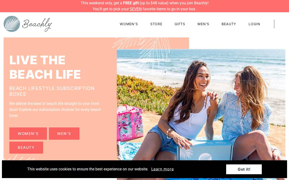 Beachly website preview
