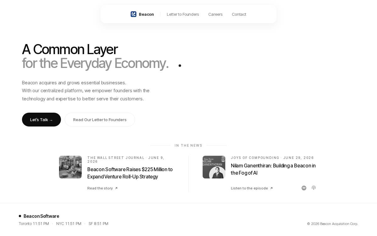 Beacon Software website preview