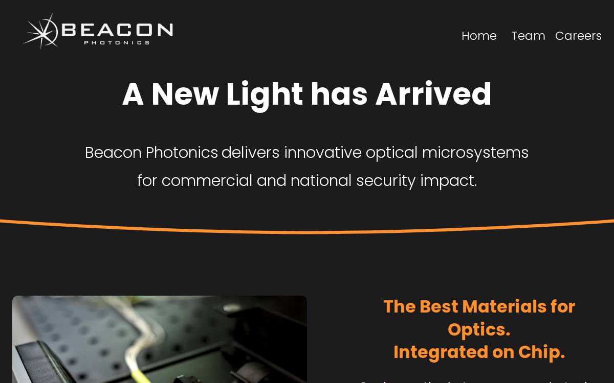 Beaconphotonics website preview
