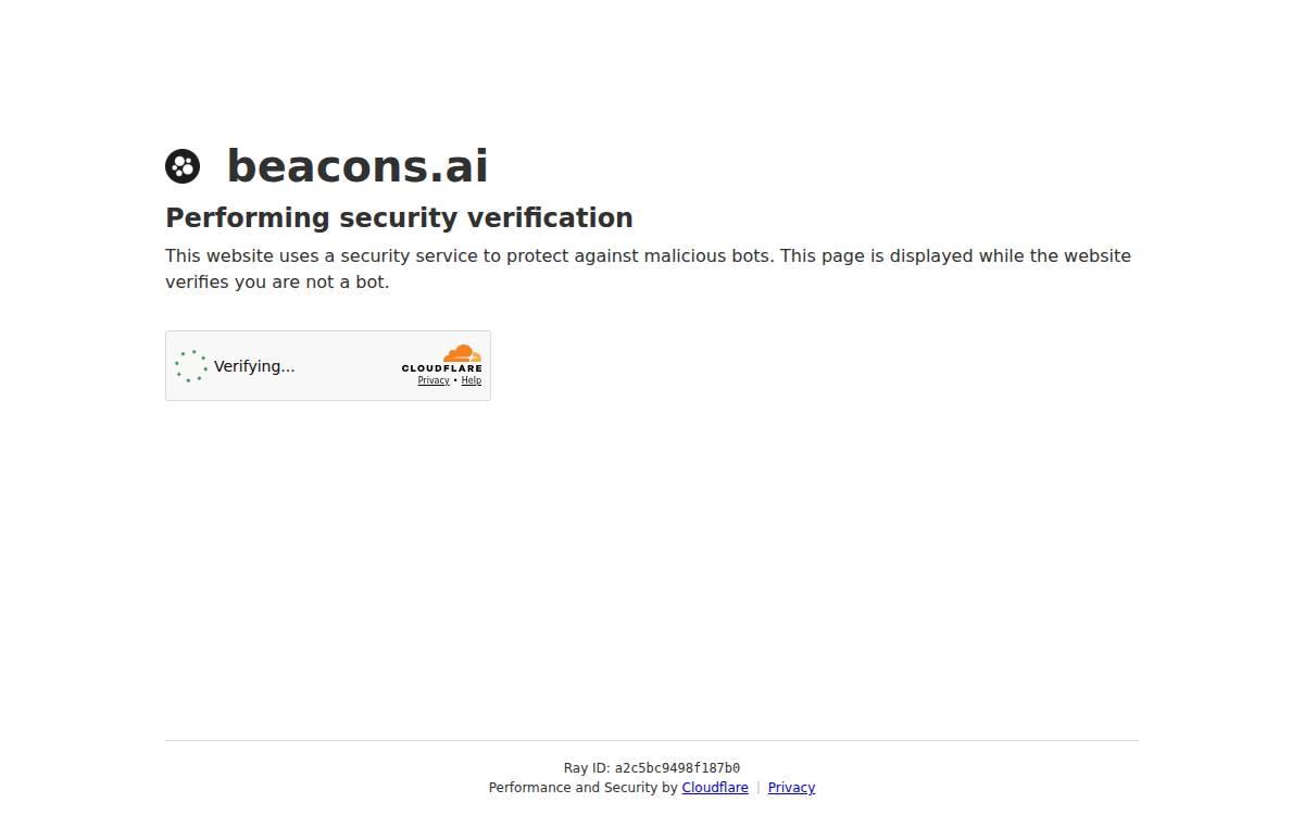 Beacons website preview