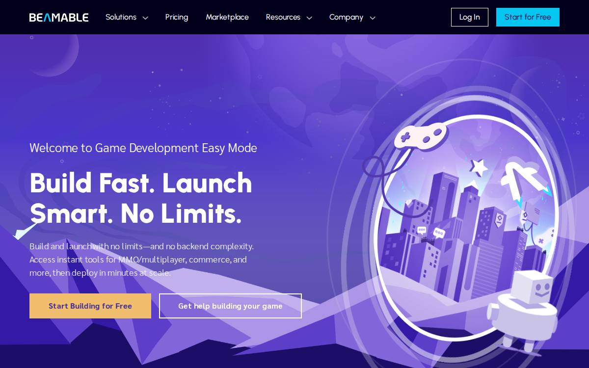 Beamable website preview