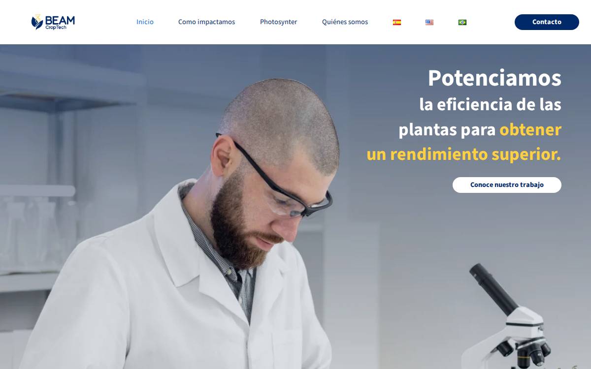 Beamcroptech website preview