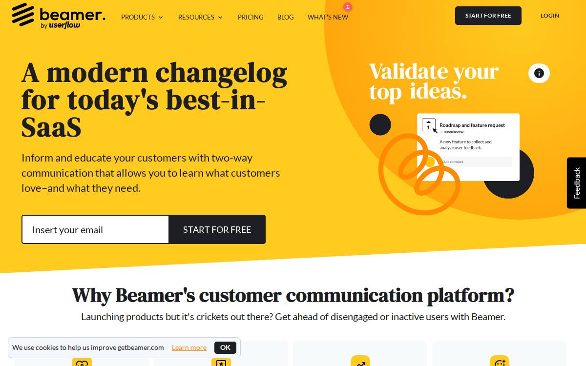 Beamer website preview