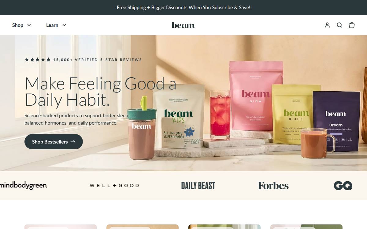 Beamtlc website preview