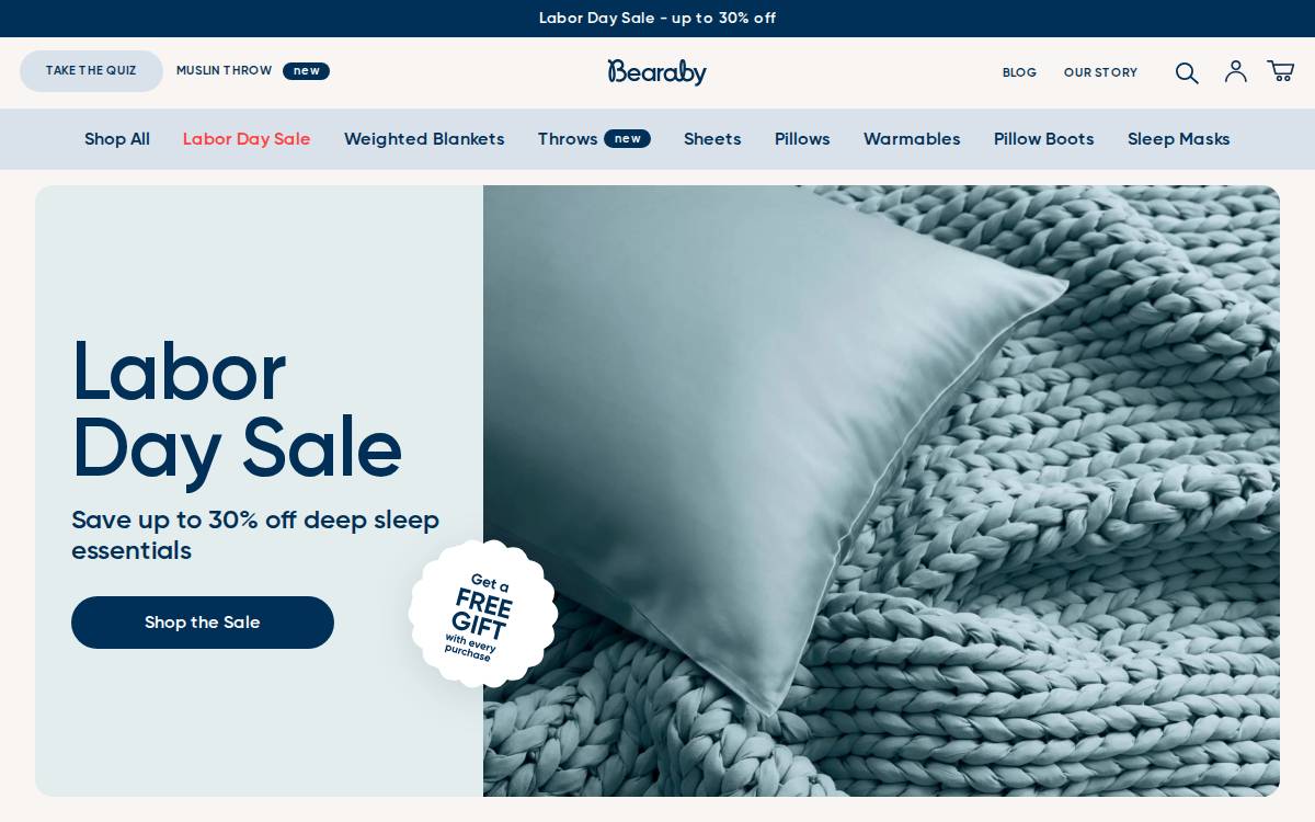 Bearaby website preview