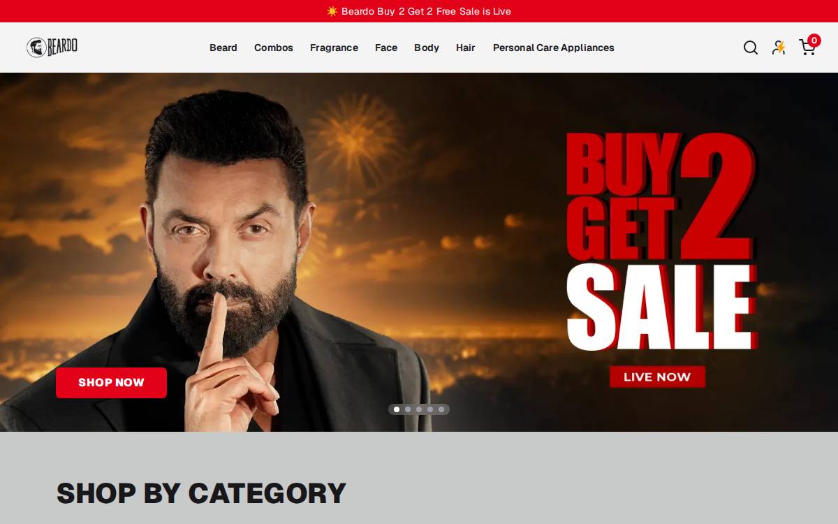 Beardo website preview