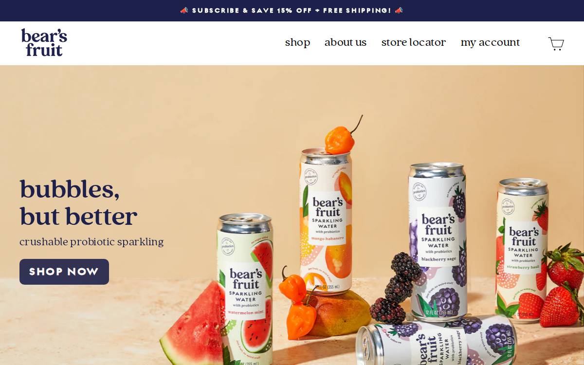 Bear's Fruit website preview