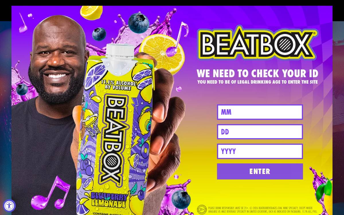 BeatBox Beverages website preview