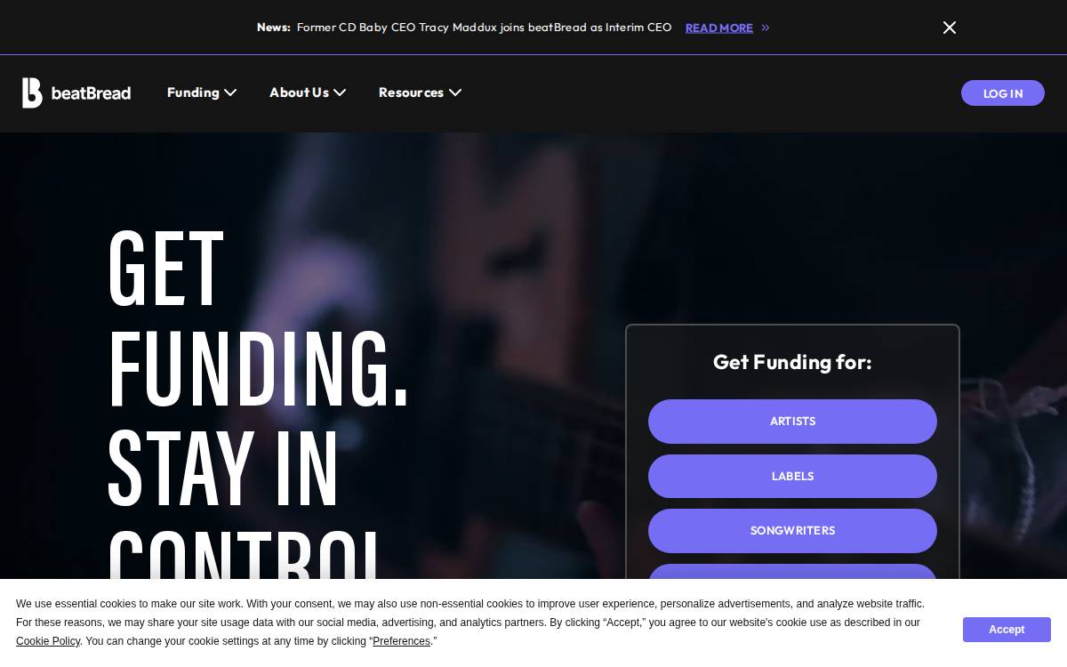 beatBread website preview