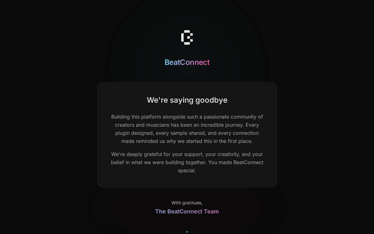 BeatConnect website preview