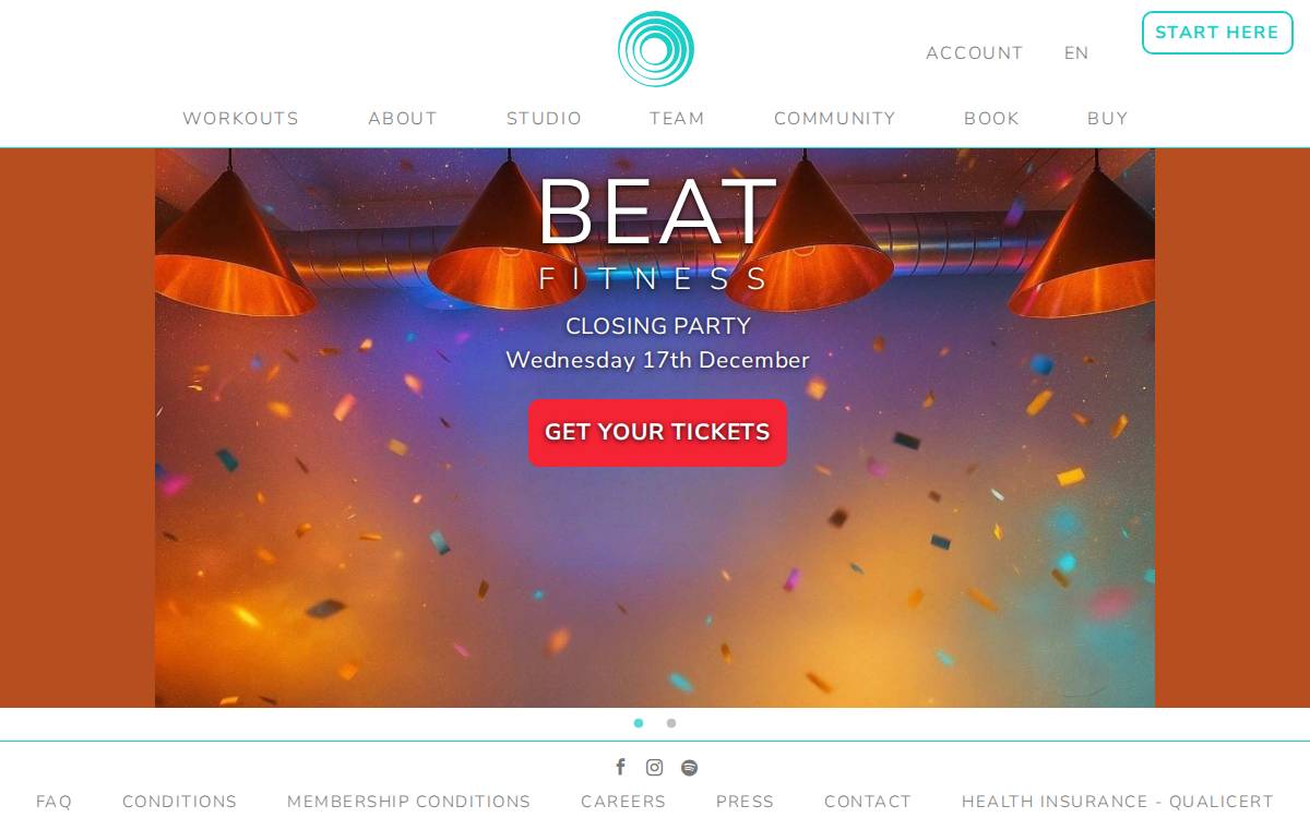 Beatfitness website preview