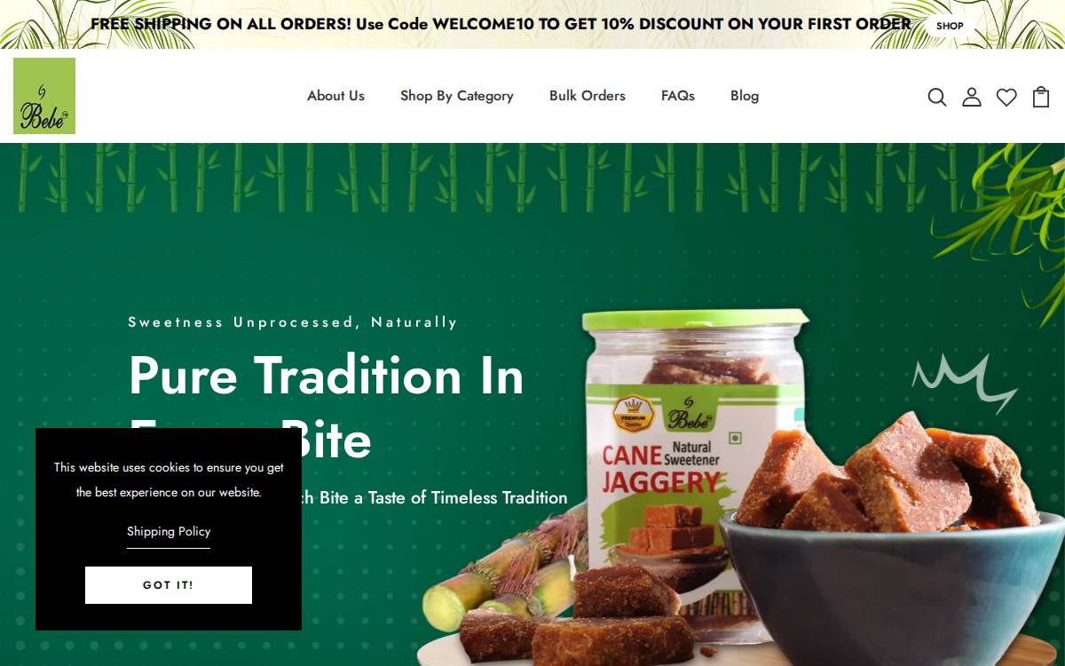 Bebe Foods website preview
