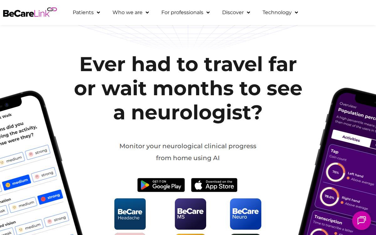 Becare Link website preview