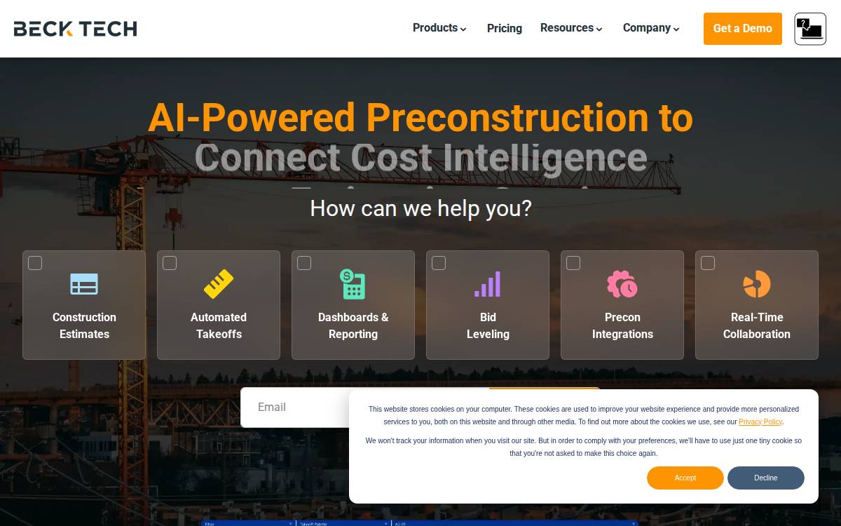 Beck Tech website preview
