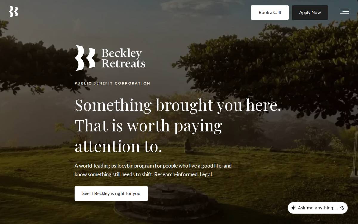 Beckley Retreats website preview