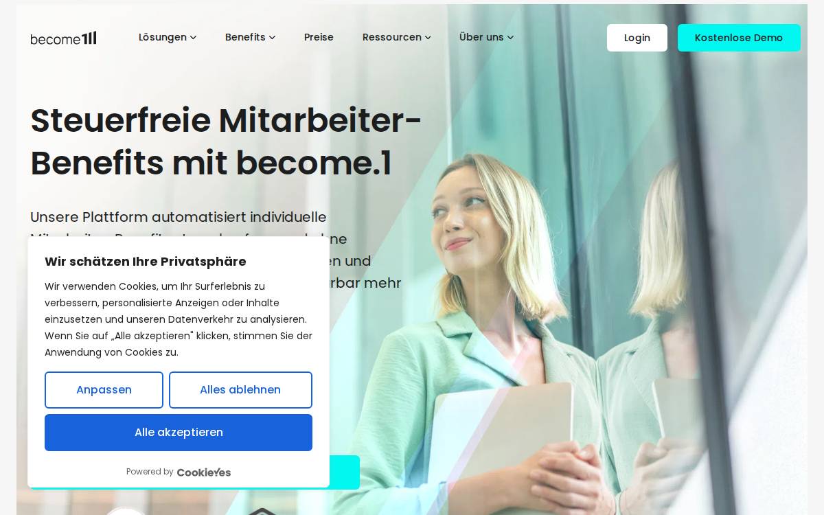 become1 website preview