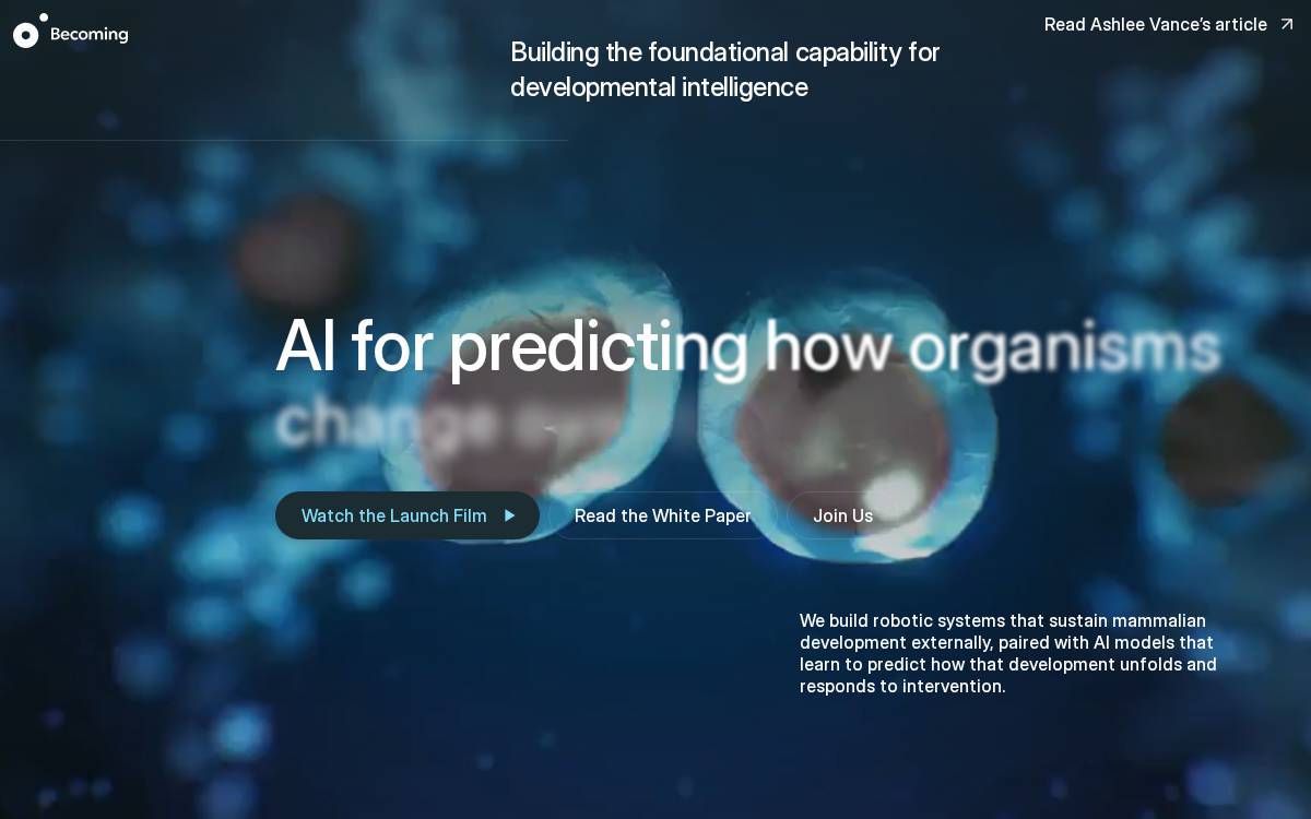 Becoming website preview