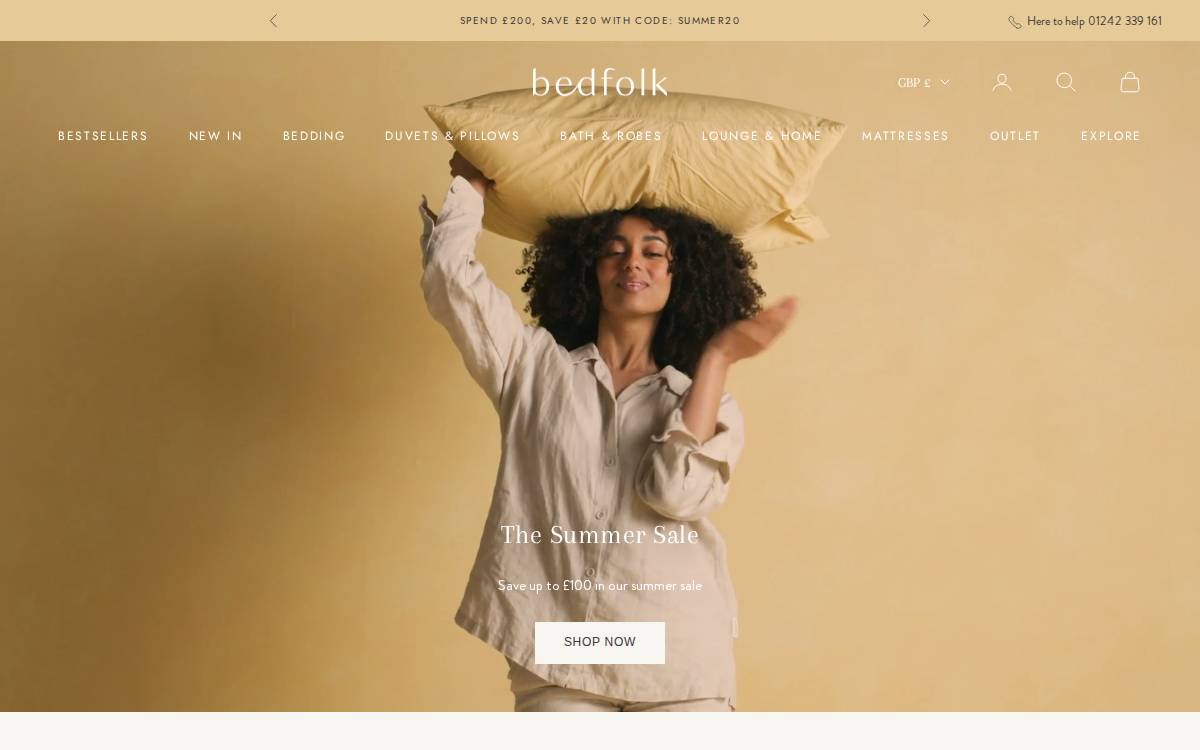 Bedfolk website preview
