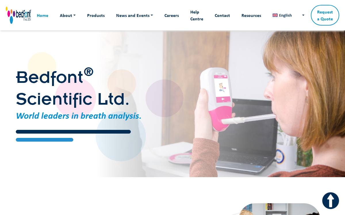 Bedfont Scientific website preview