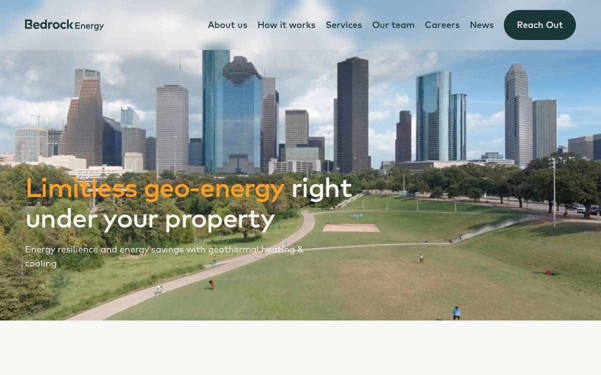 Bedrock Energy website preview